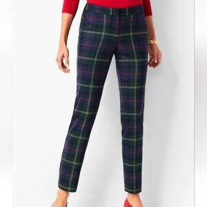 NWT Talbots Womens 8P Hampshire Ankle Pants Plaid Wool Blend 8 Petite Lined New
